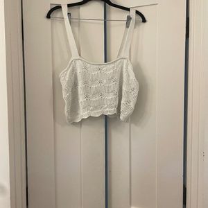 Lace Knit Cropped Tank